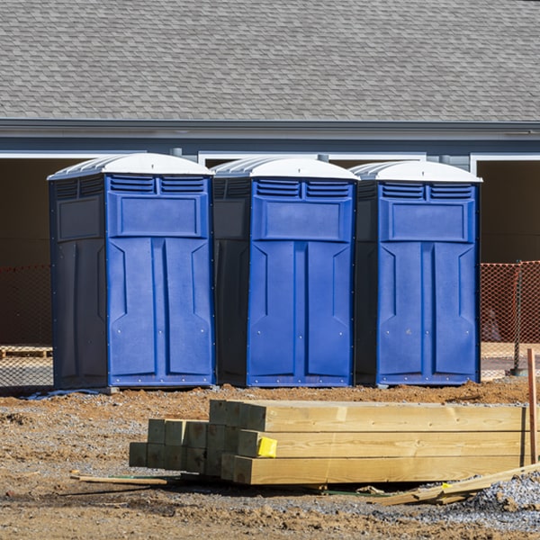 how often are the portable restrooms cleaned and serviced during a rental period in Mclean Texas